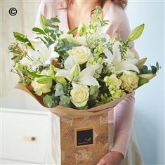 Luxury White Rose and Lily Bouquet