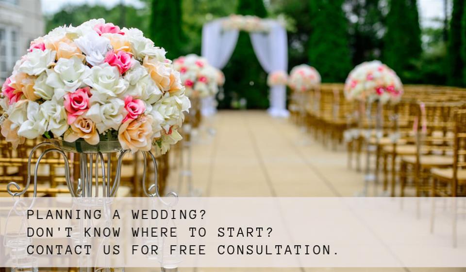 Wedding flowers by Blue Florist